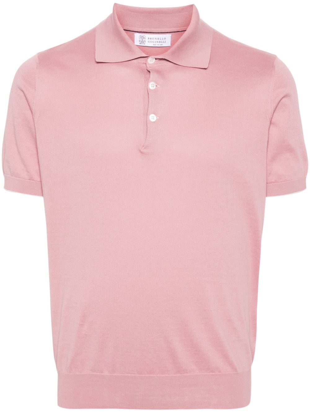 Brunello Cucinelli short-sleeve knitted polo shirt - Pink von Brunello Cucinelli