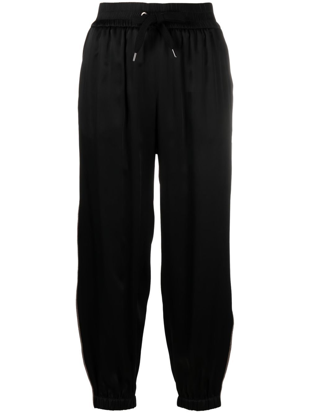 Brunello Cucinelli side-stripe track pants - Black von Brunello Cucinelli