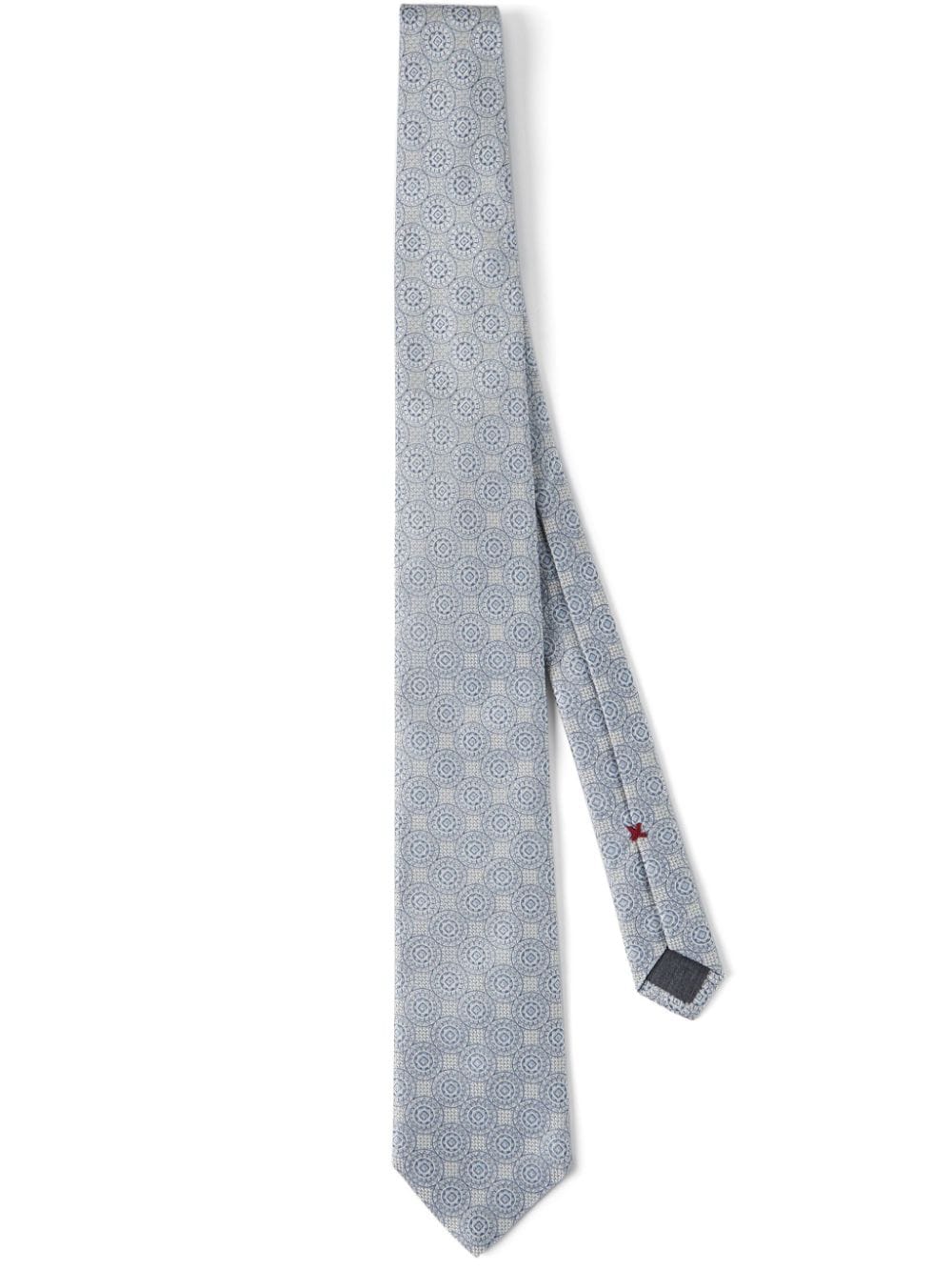 Brunello Cucinelli silk-jacquard tie - Grey von Brunello Cucinelli