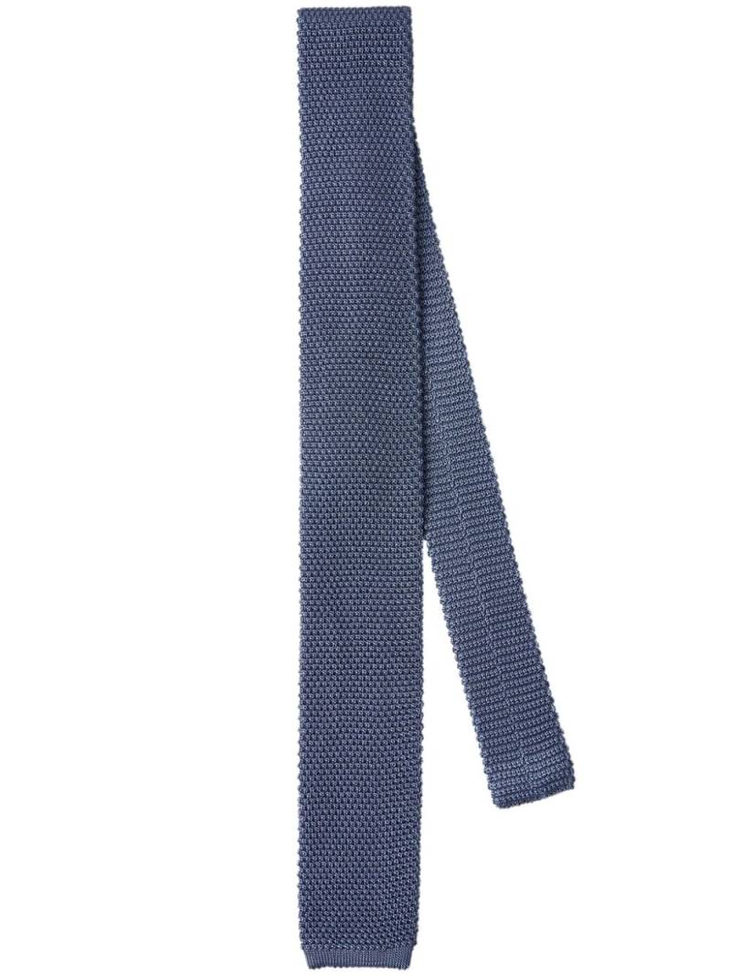 Brunello Cucinelli silk knit tie - Blue von Brunello Cucinelli