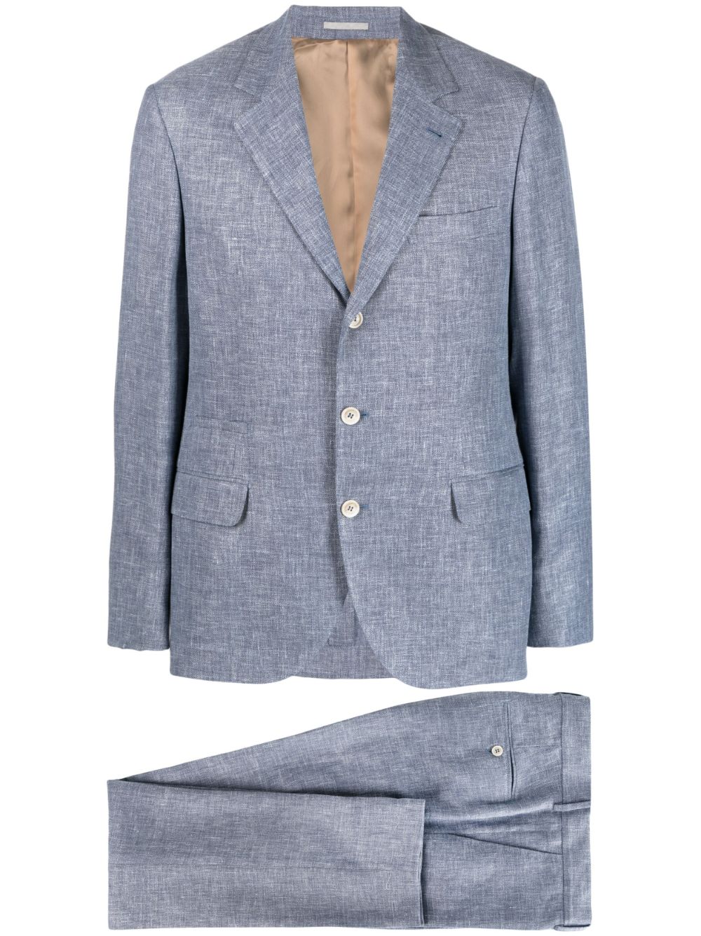 Brunello Cucinelli single-breasted two-piece suit - Blue von Brunello Cucinelli