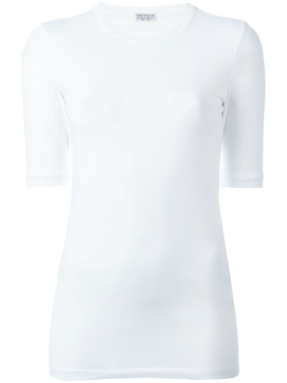 Brunello Cucinelli slim fit T-shirt - White von Brunello Cucinelli