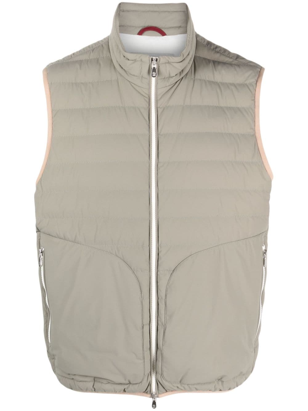 Brunello Cucinelli stand-up goose-down gilet - Green von Brunello Cucinelli