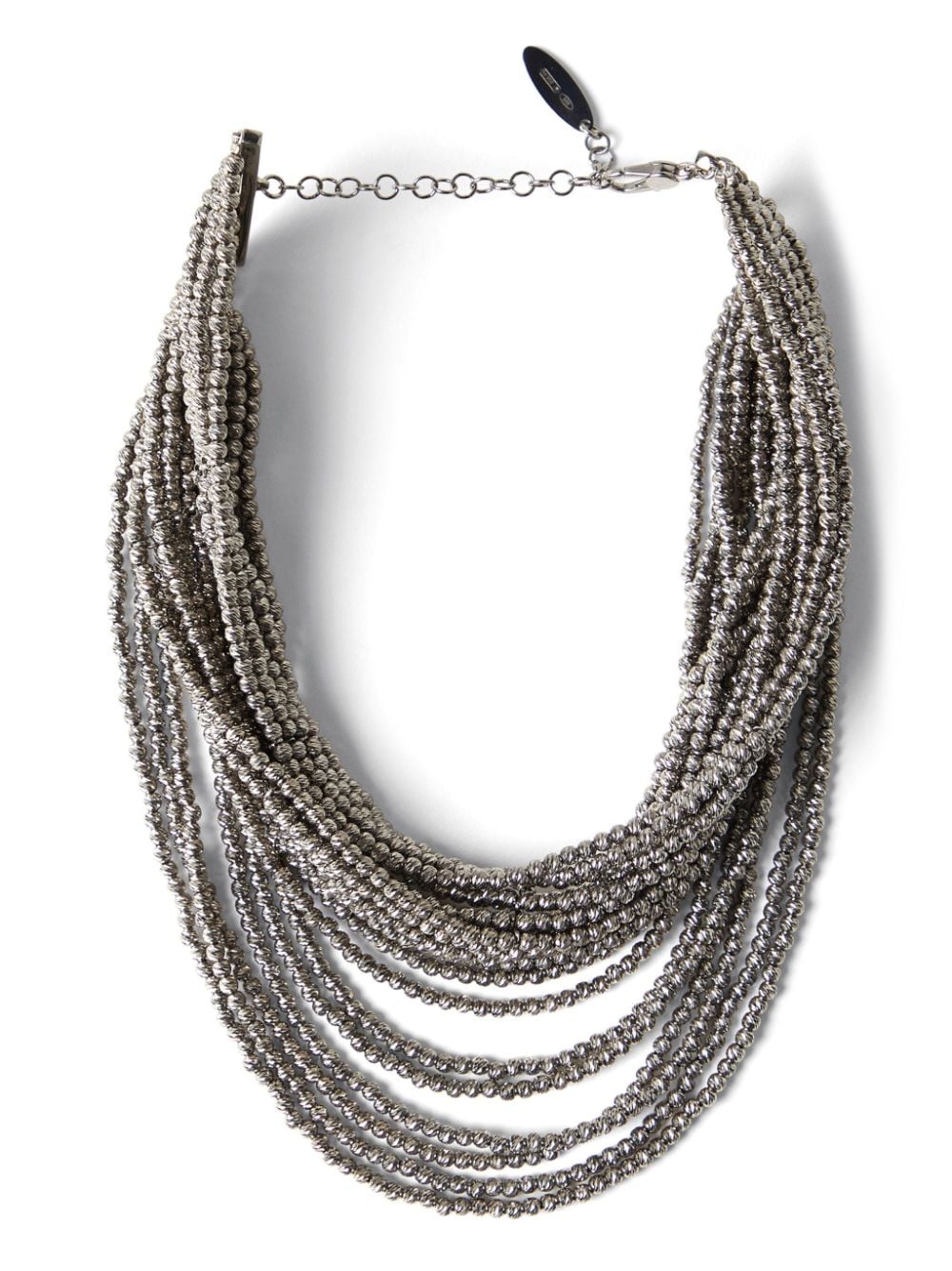 Brunello Cucinelli sterling silver draped beaded necklace von Brunello Cucinelli
