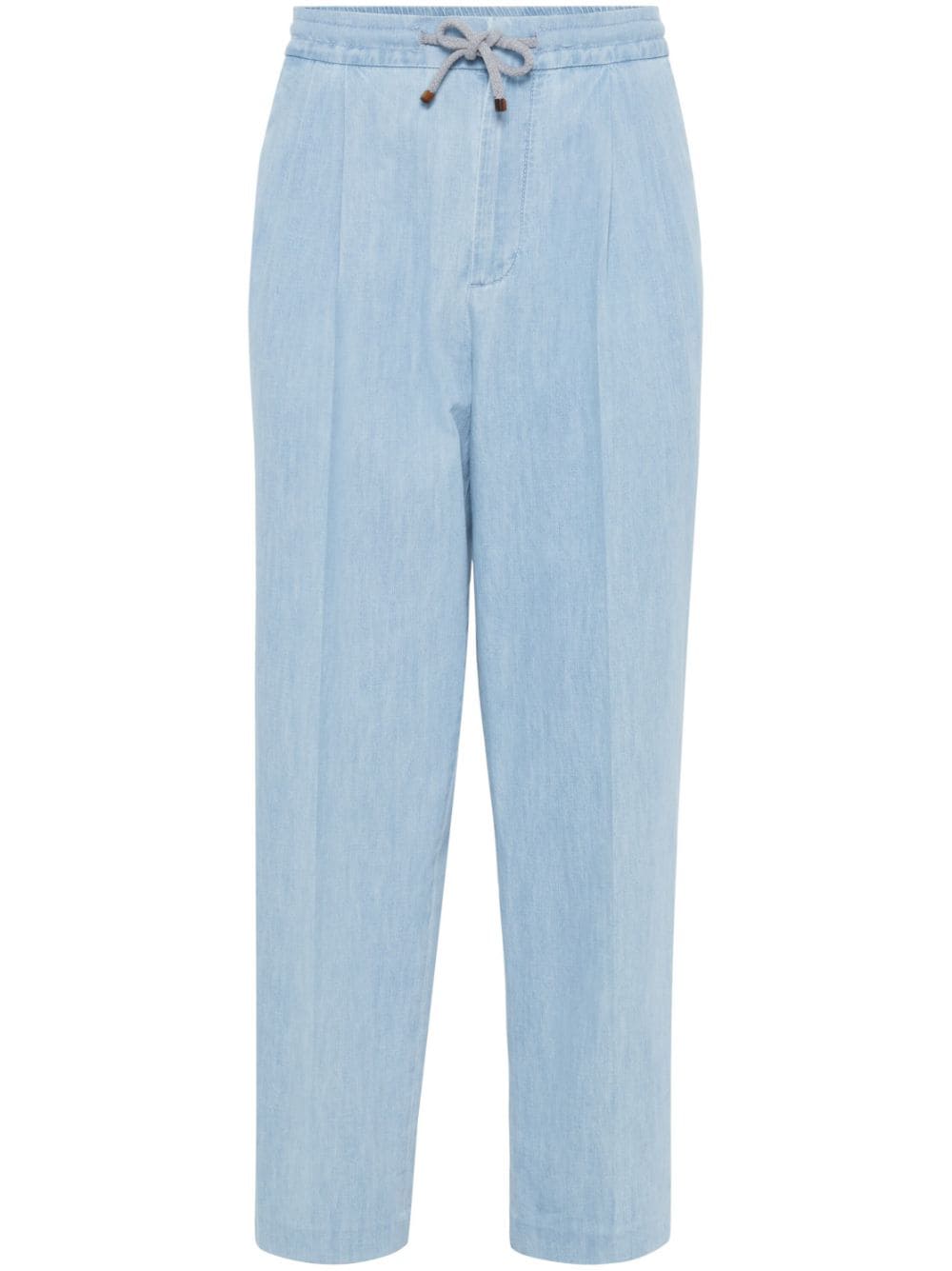 Brunello Cucinelli straight-leg chambray jeans - Blue von Brunello Cucinelli