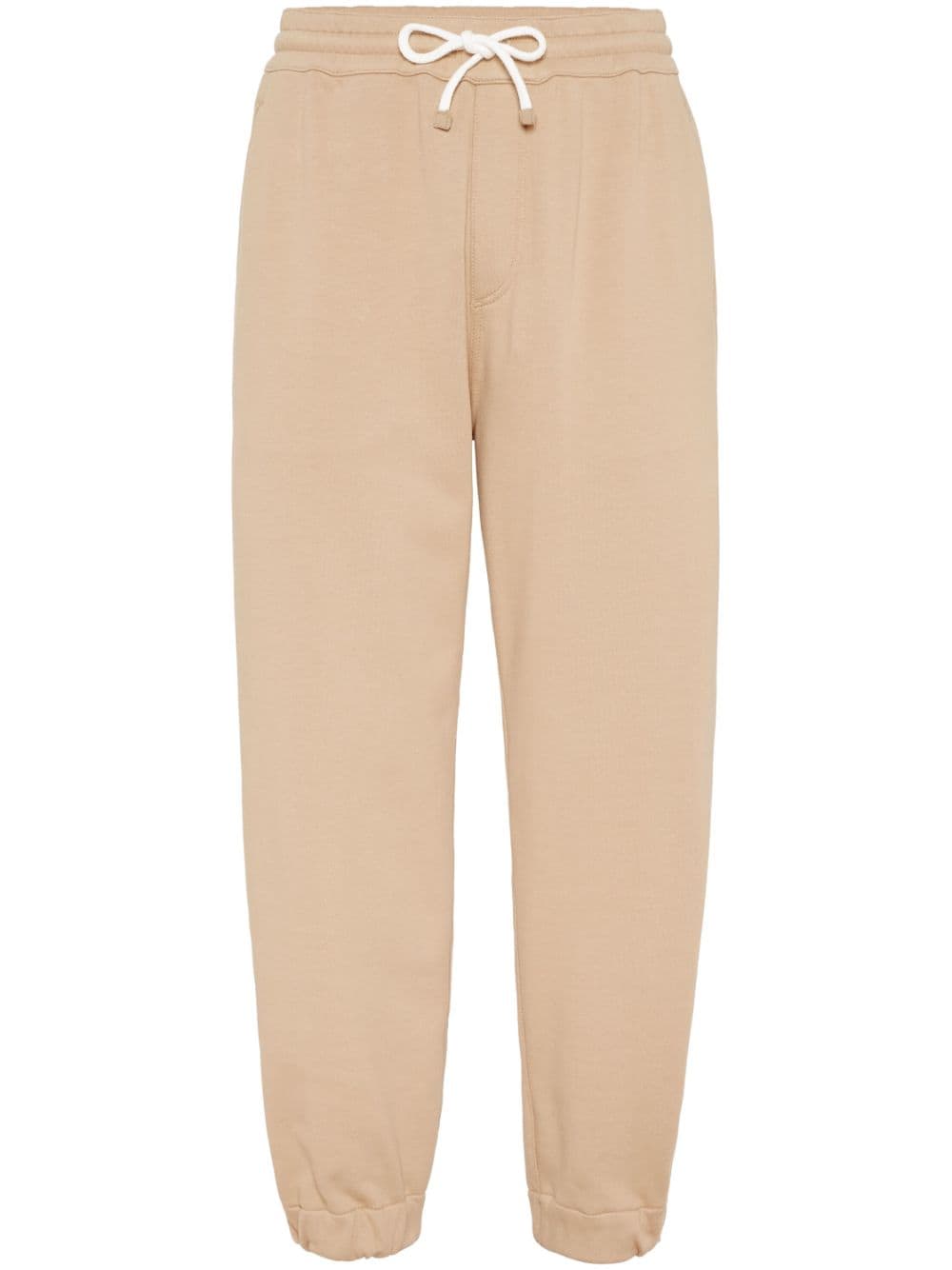 Brunello Cucinelli straight-leg cotton-blend track pants - Neutrals von Brunello Cucinelli