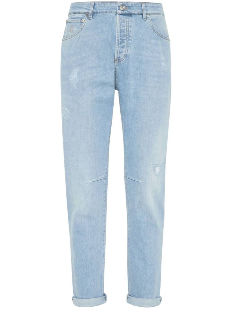 Brunello Cucinelli straight-leg jeans - Blue von Brunello Cucinelli