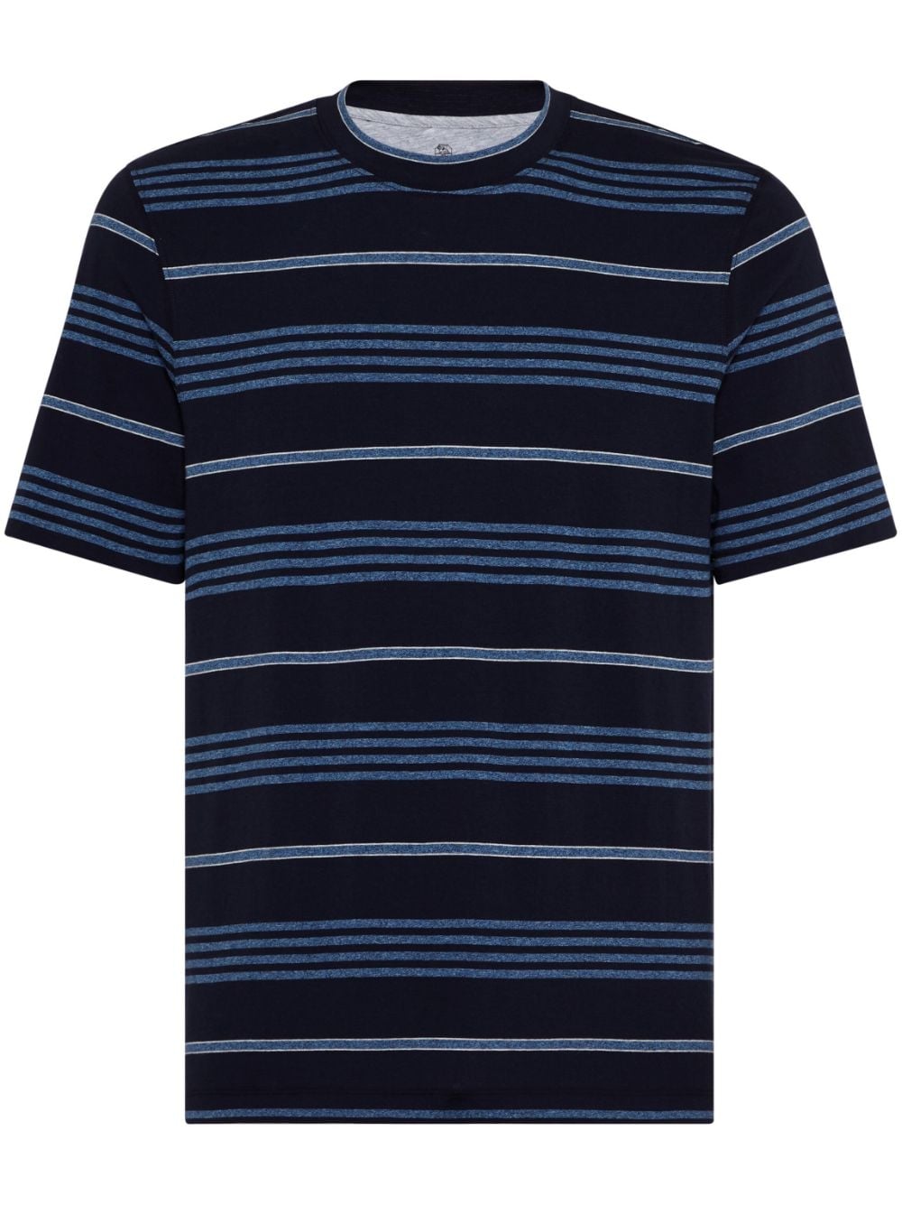 Brunello Cucinelli striped cotton T-shirt - Blue von Brunello Cucinelli