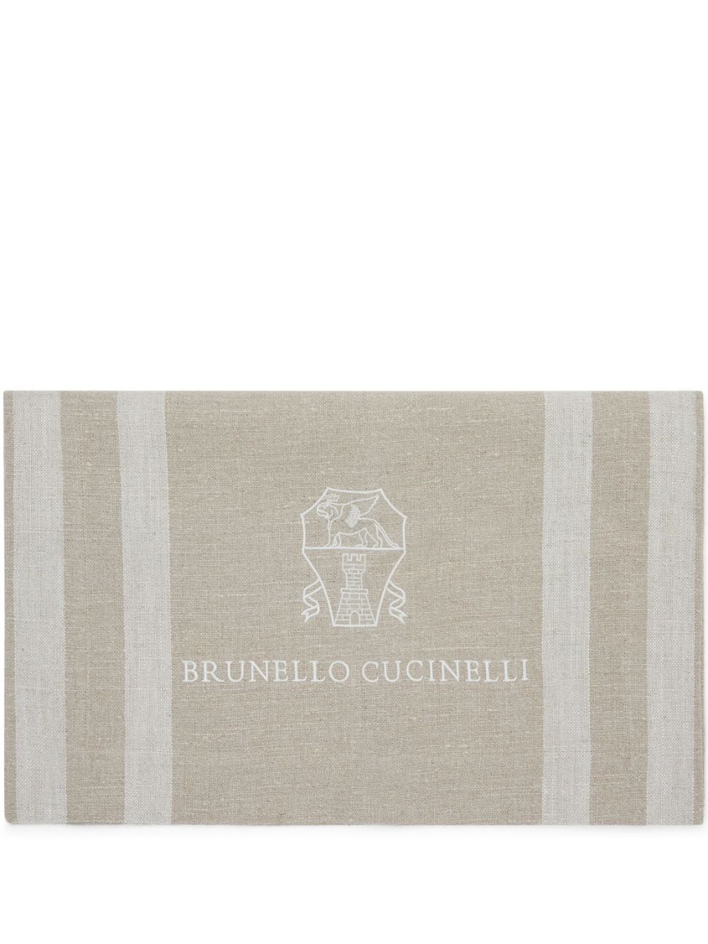 Brunello Cucinelli striped linen runner - Neutrals von Brunello Cucinelli