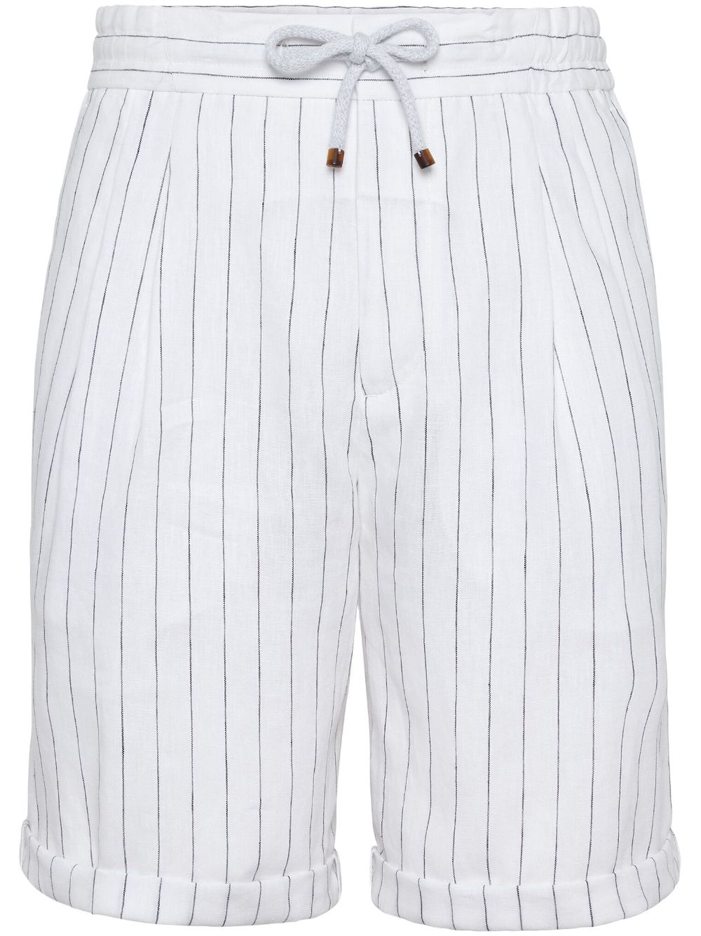 Brunello Cucinelli striped linen shorts - White von Brunello Cucinelli