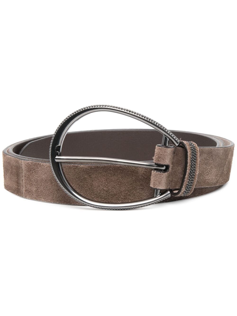 Brunello Cucinelli suede buckle belt - Brown von Brunello Cucinelli