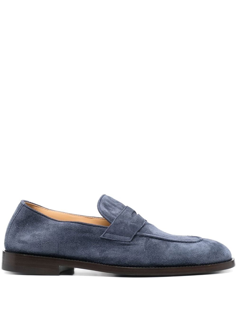 Brunello Cucinelli suede penny loafers - Blue von Brunello Cucinelli