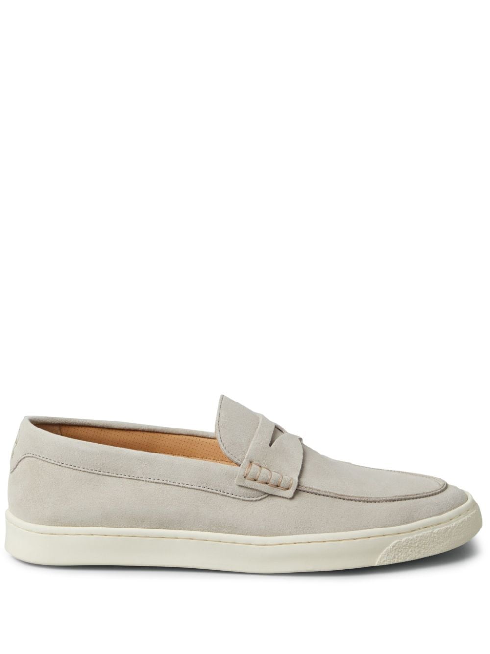 Brunello Cucinelli suede penny loafers - Grey von Brunello Cucinelli