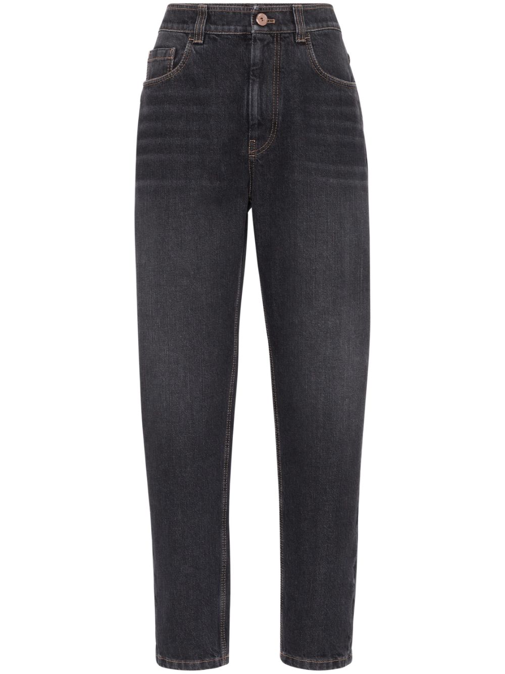Brunello Cucinelli tapered-leg jeans - Black von Brunello Cucinelli
