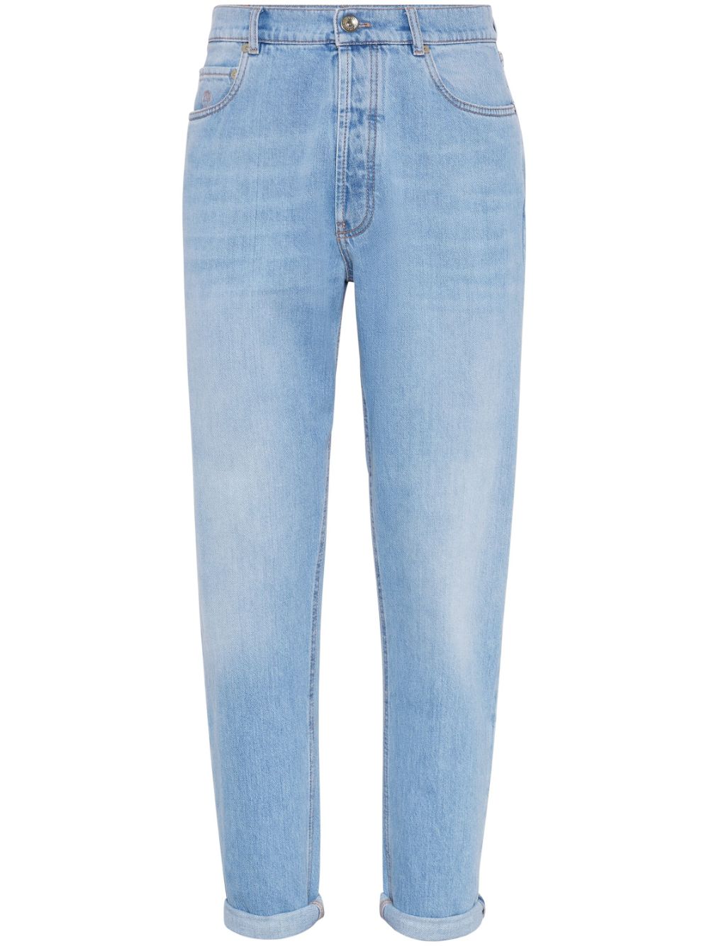 Brunello Cucinelli tapered-leg jeans - Blue von Brunello Cucinelli
