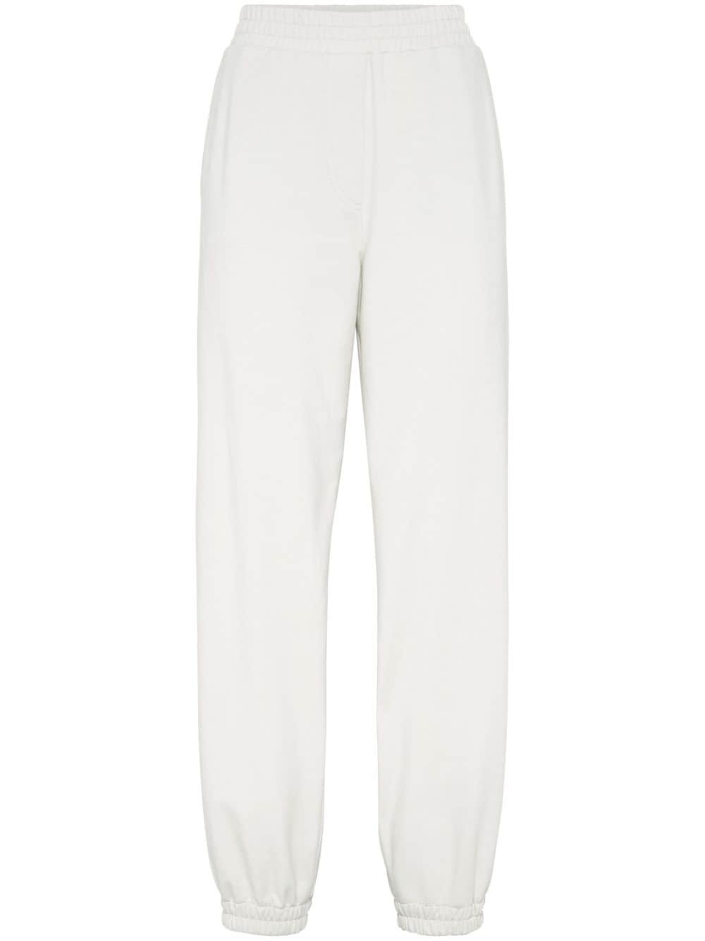 Brunello Cucinelli tapered track pants - White von Brunello Cucinelli