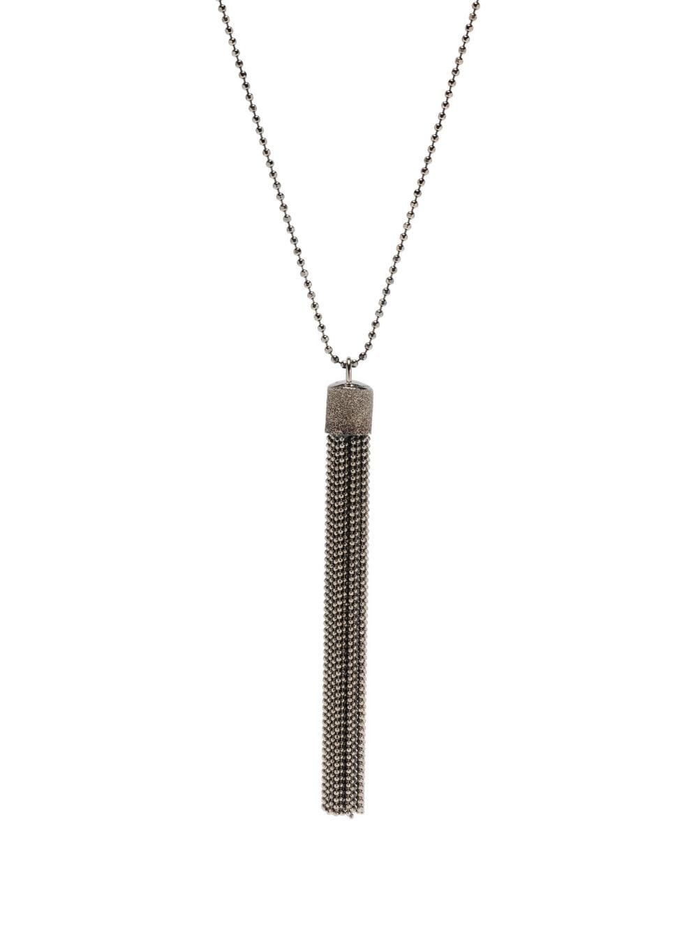 Brunello Cucinelli tassel-detail fringed necklace - Silver von Brunello Cucinelli