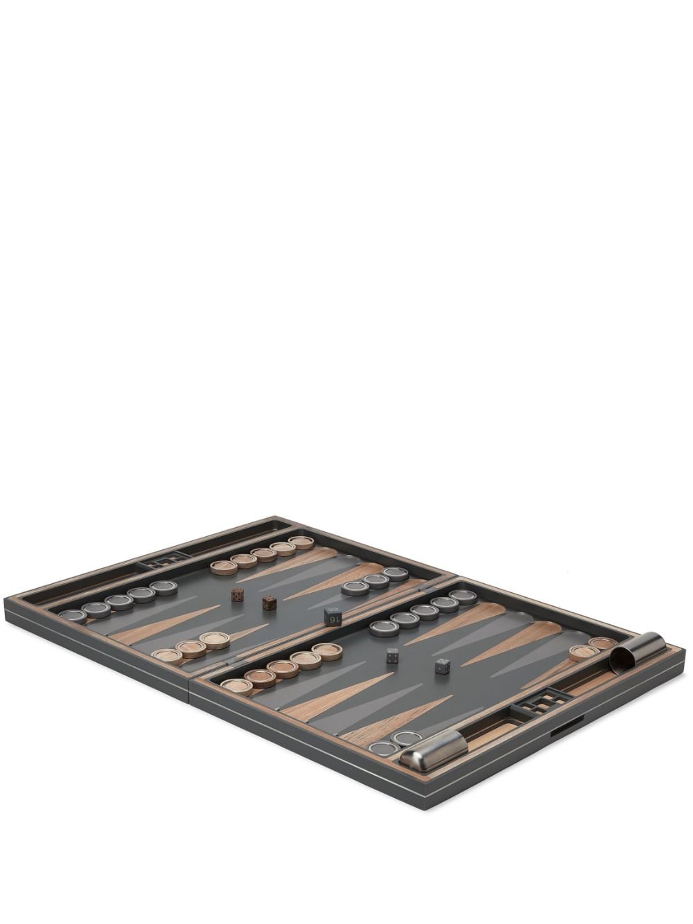 Brunello Cucinelli wood backgammon set (9.5cm x 36cm) - Black von Brunello Cucinelli