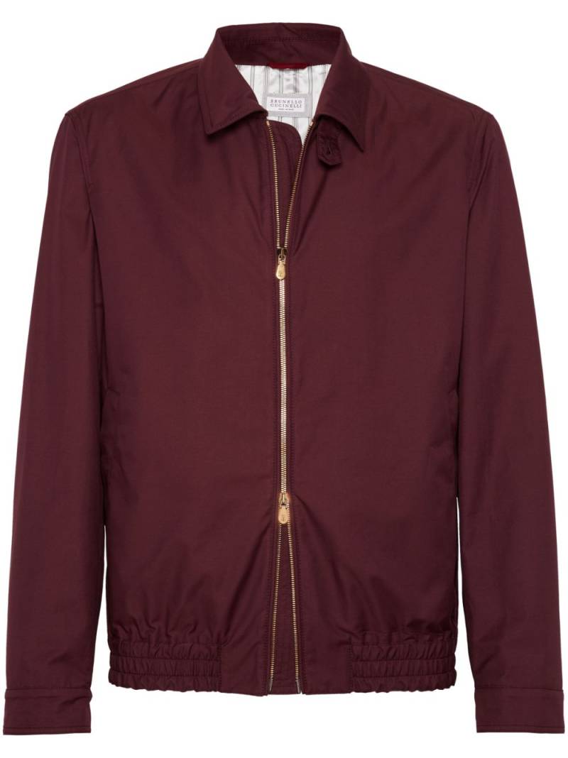 Brunello Cucinelli zip-fastening windbreaker jacket - Red von Brunello Cucinelli