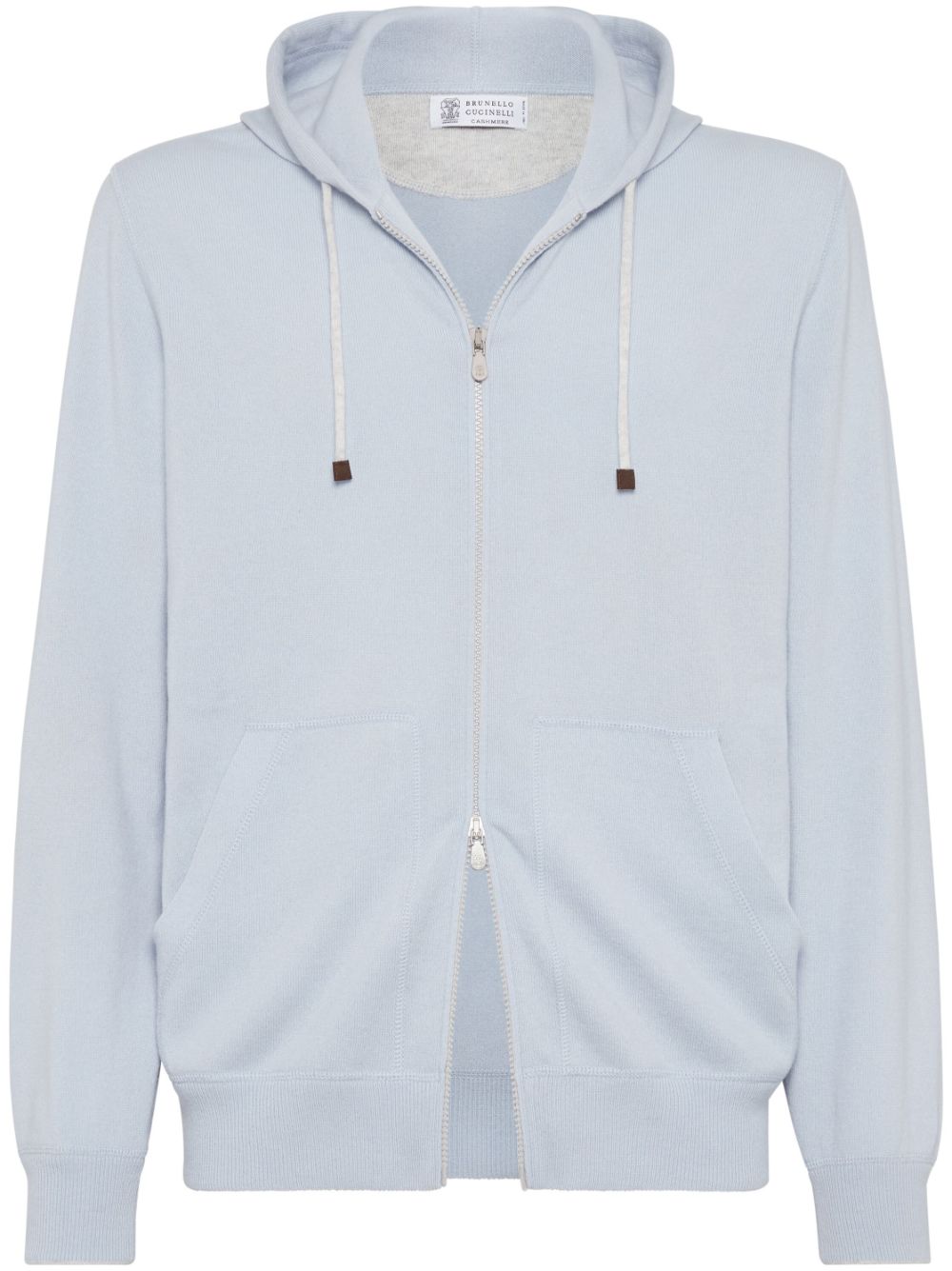 Brunello Cucinelli zip-up cashmere hoodie - Blue von Brunello Cucinelli