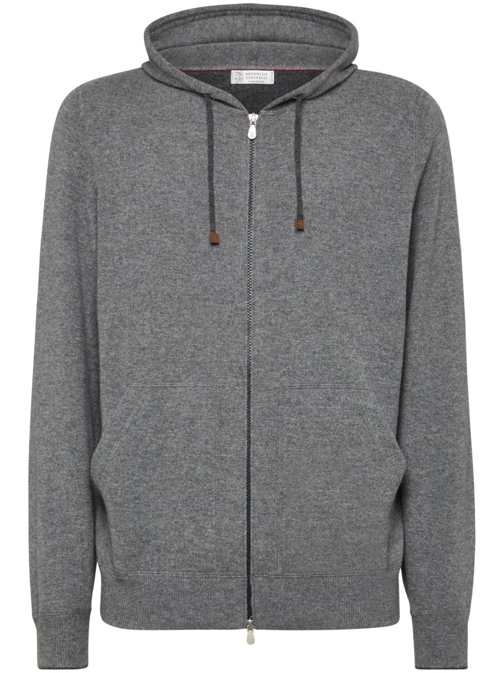 Brunello Cucinelli zip-up cashmere hoodie - Grey von Brunello Cucinelli