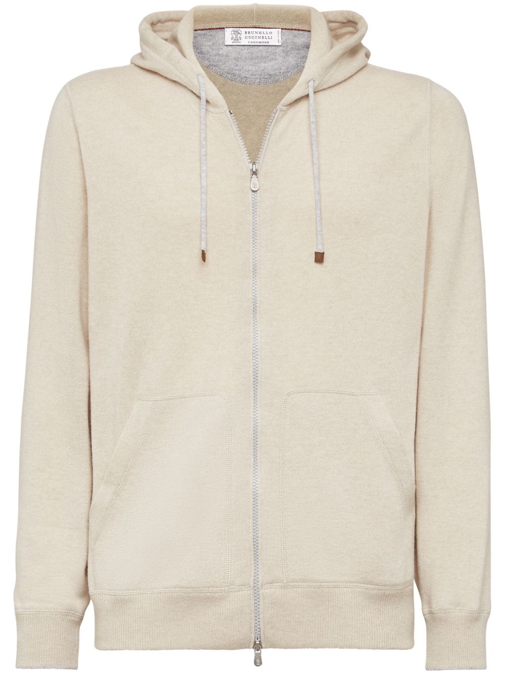 Brunello Cucinelli zip-up cashmere hoodie - Neutrals von Brunello Cucinelli