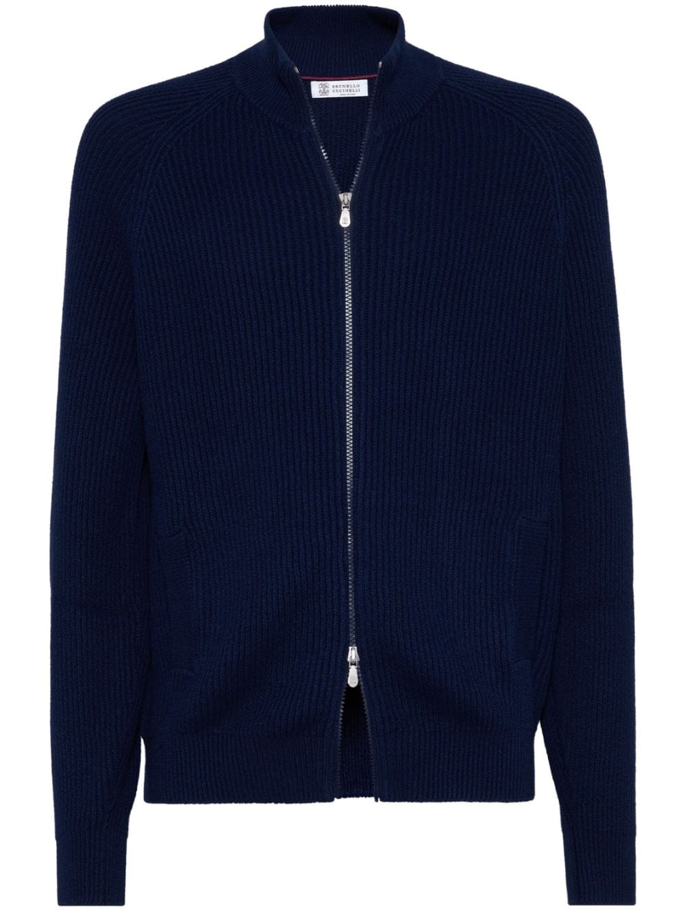 Brunello Cucinelli zip-up cotton cardigan - Blue von Brunello Cucinelli