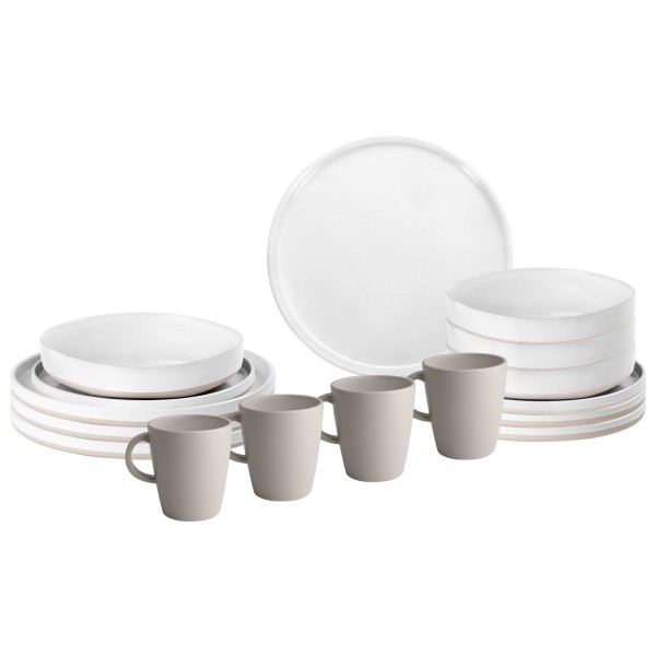 Brunner - Lunch Box - Geschirr-Set Gr 16 Pieces weiß/grau von Brunner