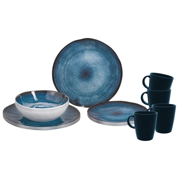 Brunner - Melamine Set - Geschirr-Set Gr 16 Pieces blau von Brunner