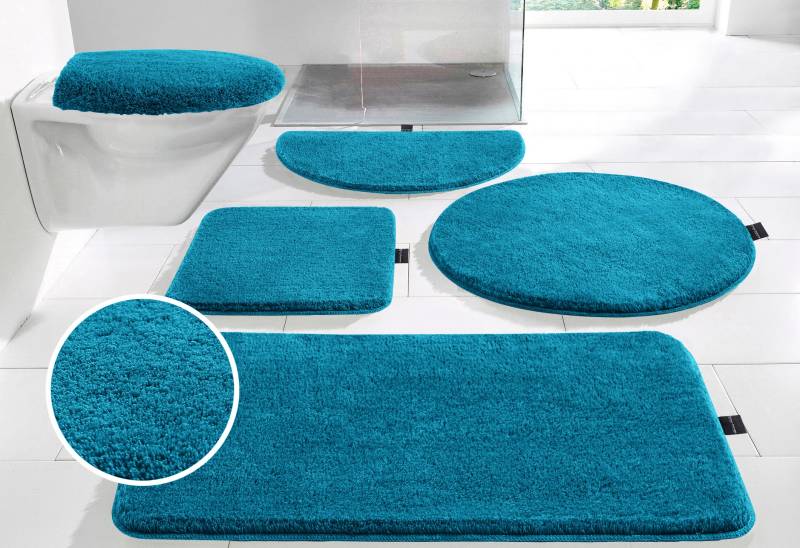 Bruno Banani Badematte »Lana, Badvorleger, Badezimmer Teppich«, rutschhemmend beschichtet, fussbodenheizungsgeeignet-schnell trocknend-strapazierfähig, Badteppich, Badematten, unifarben, auch als 3 teiliges Set & rund von Bruno Banani