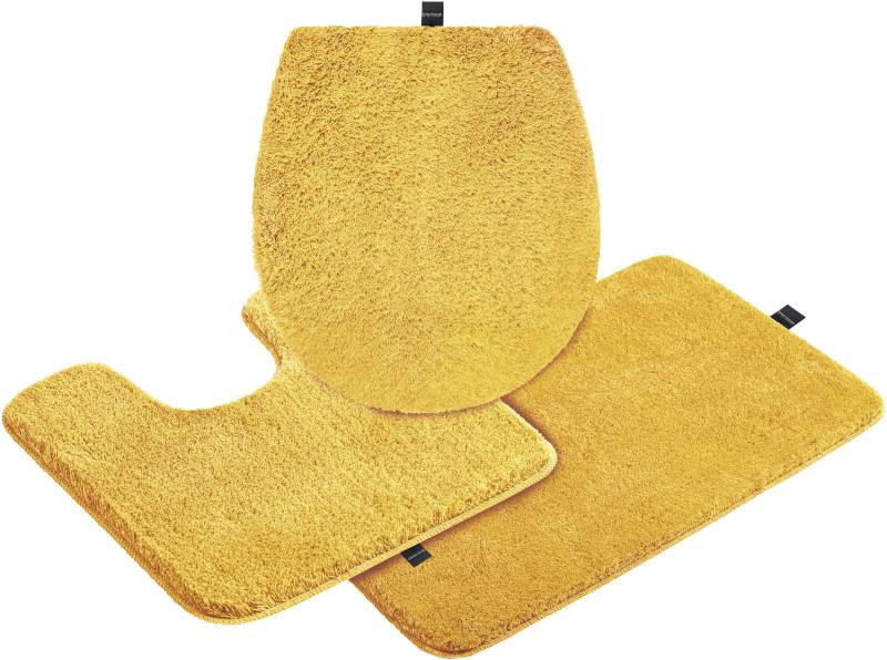 Bruno Banani Badematte »Lana, Badvorleger, Badezimmer Teppich«, rutschhemmend beschichtet, fussbodenheizungsgeeignet-schnell trocknend-strapazierfähig, Badteppich, Badematten, unifarben, auch als 3 teiliges Set & rund von Bruno Banani