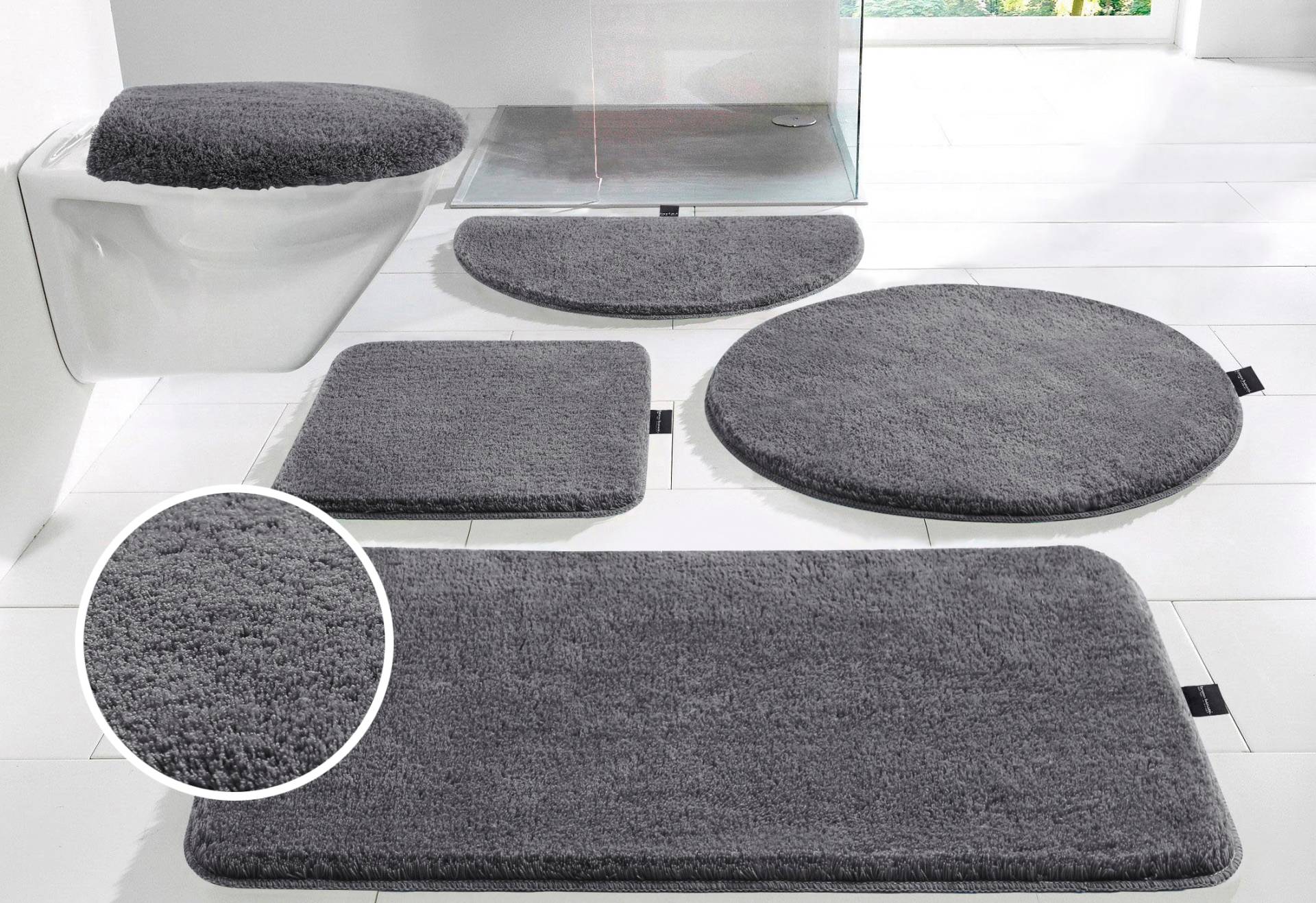 Bruno Banani Badematte »Lana, Badvorleger, Badezimmer Teppich«, rutschhemmend beschichtet, fussbodenheizungsgeeignet-schnell trocknend-strapazierfähig, Badteppich, Badematten, unifarben, auch als 3 teiliges Set & rund Bruno Banani Badematte »Lana, Badvorleger, Badezimmer Teppich«, rutschhemmend beschichtet, fussbodenheizungsgeeignet-schnell trocknend-strapazierfähig, Badteppich, Badematten, unifarben, auch als 3 teiliges Set & rund von Bruno Banani