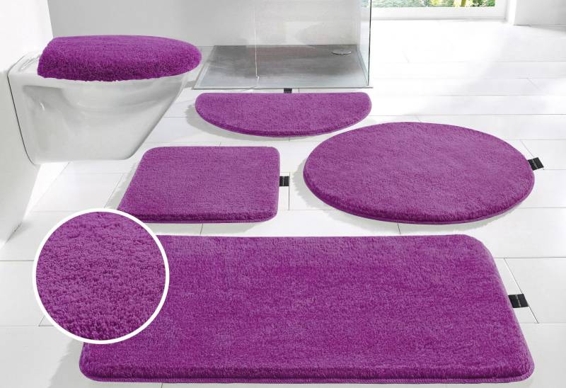 Bruno Banani Badematte »Lana, Badvorleger, Badezimmer Teppich«, rutschhemmend beschichtet, fussbodenheizungsgeeignet-schnell trocknend-strapazierfähig, Badteppich, Badematten, unifarben, auch als 3 teiliges Set & rund von Bruno Banani