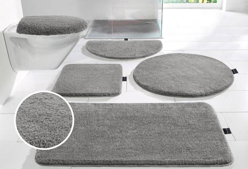 Bruno Banani Badematte »Lana, Badvorleger, Badezimmer Teppich«, rutschhemmend beschichtet, fussbodenheizungsgeeignet-schnell trocknend-strapazierfähig, Badteppich, Badematten, unifarben, auch als 3 teiliges Set & rund von Bruno Banani