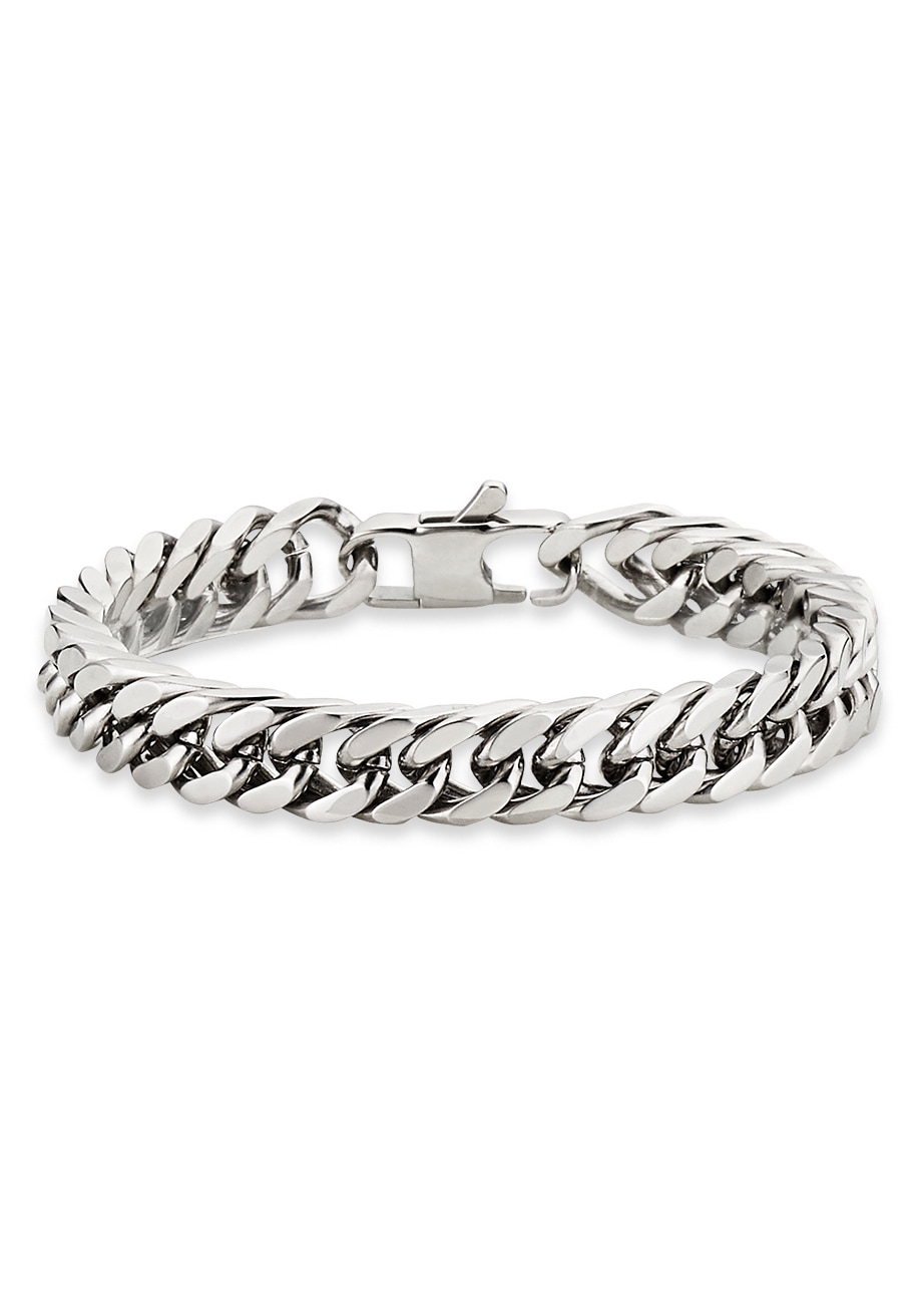 Bruno Banani Armband »Schmuck Geschenk Armkette Panzerkette 10 mm breit Silberfarben« Bruno Banani Armband »Schmuck Geschenk Armkette Panzerkette 10 mm breit Silberfarben« von Bruno Banani