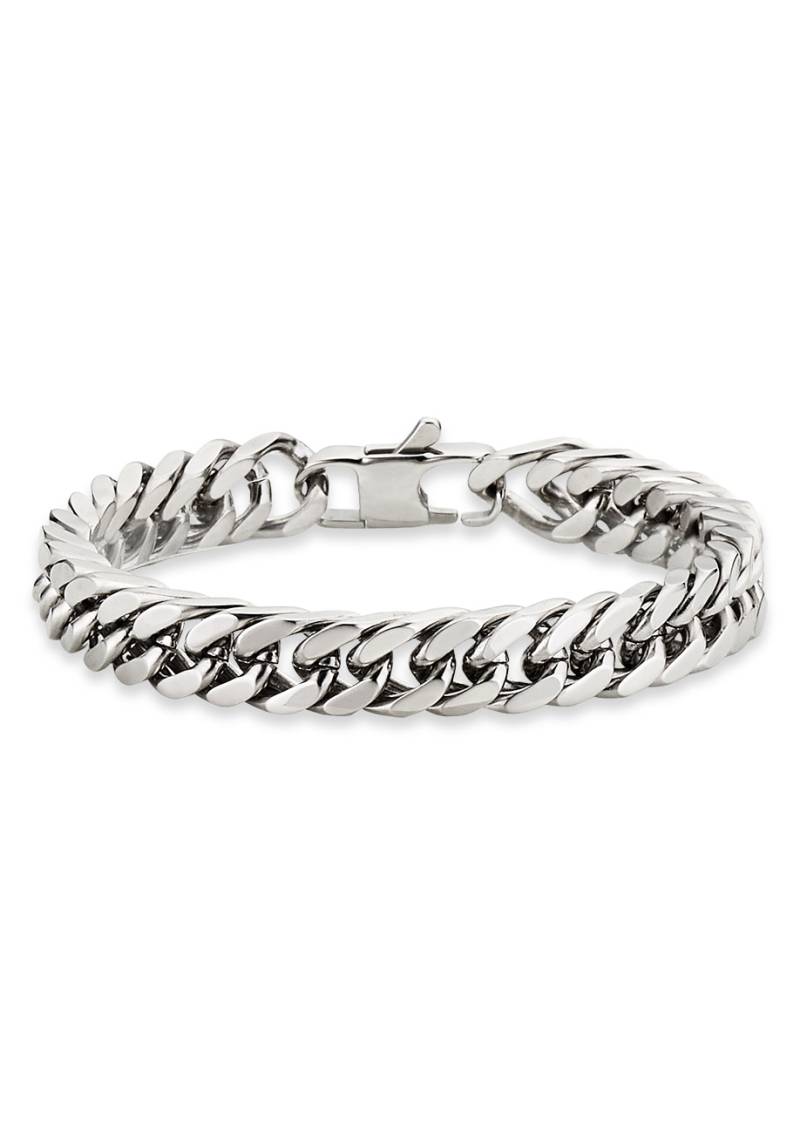 Bruno Banani Armband »Schmuck Geschenk Armkette Panzerkette 10 mm breit Silberfarben« von Bruno Banani