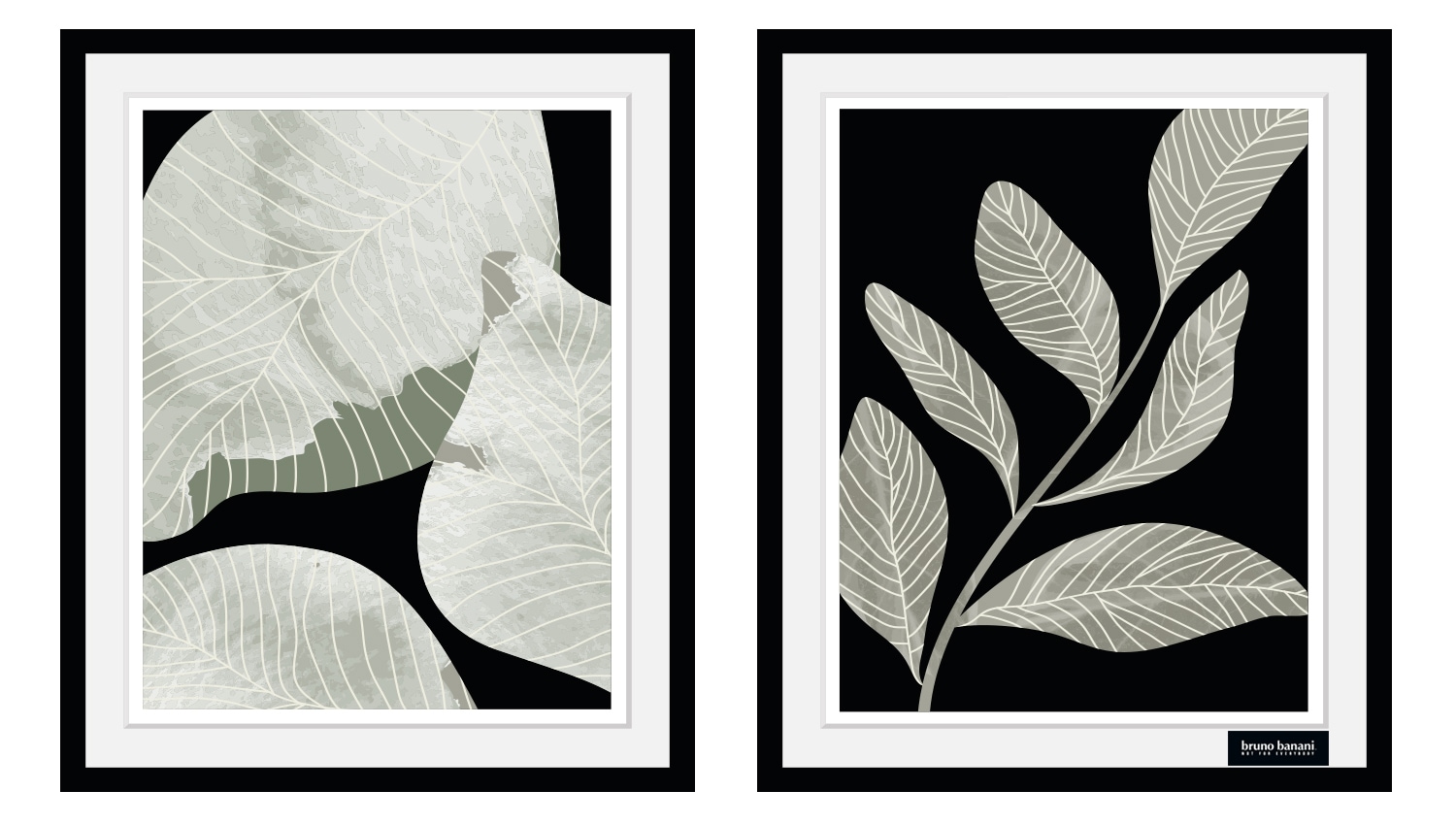 Bruno Banani Bild mit Rahmen »Eukalyptus - Gerahmter Digitaldruck - Wandbild«, (2er-Set) von Bruno Banani