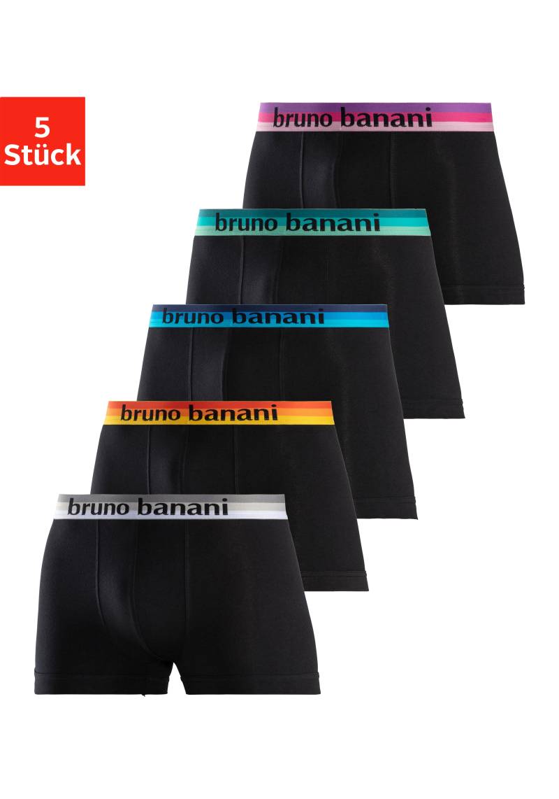 Bruno Banani Boxer »Boxershorts für Herren«, (Packung, 5 St.), mit Streifen Logo Webbund von Bruno Banani