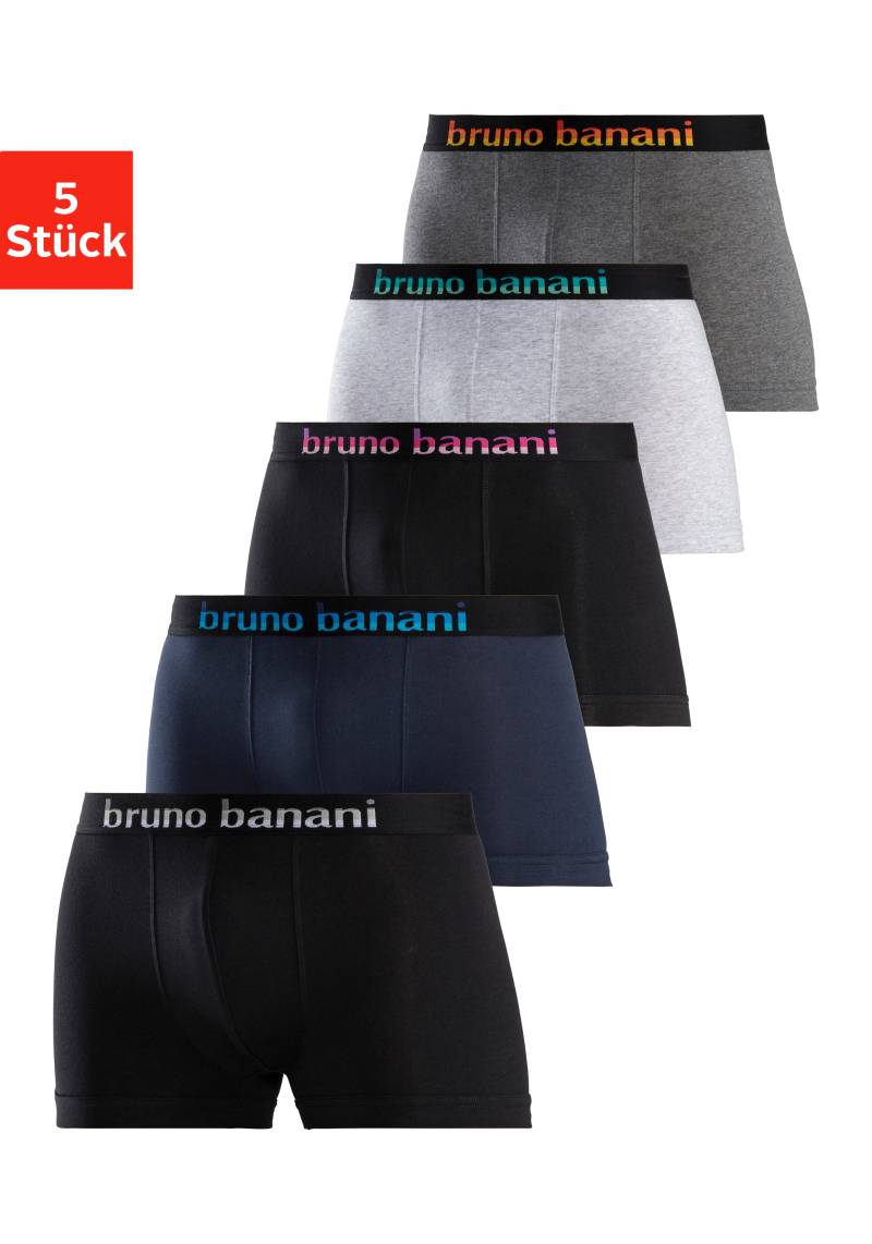 Bruno Banani Boxer »Boxershorts für Herren«, (Packung, 5 St.), mit Streifen Logo Webbund von Bruno Banani
