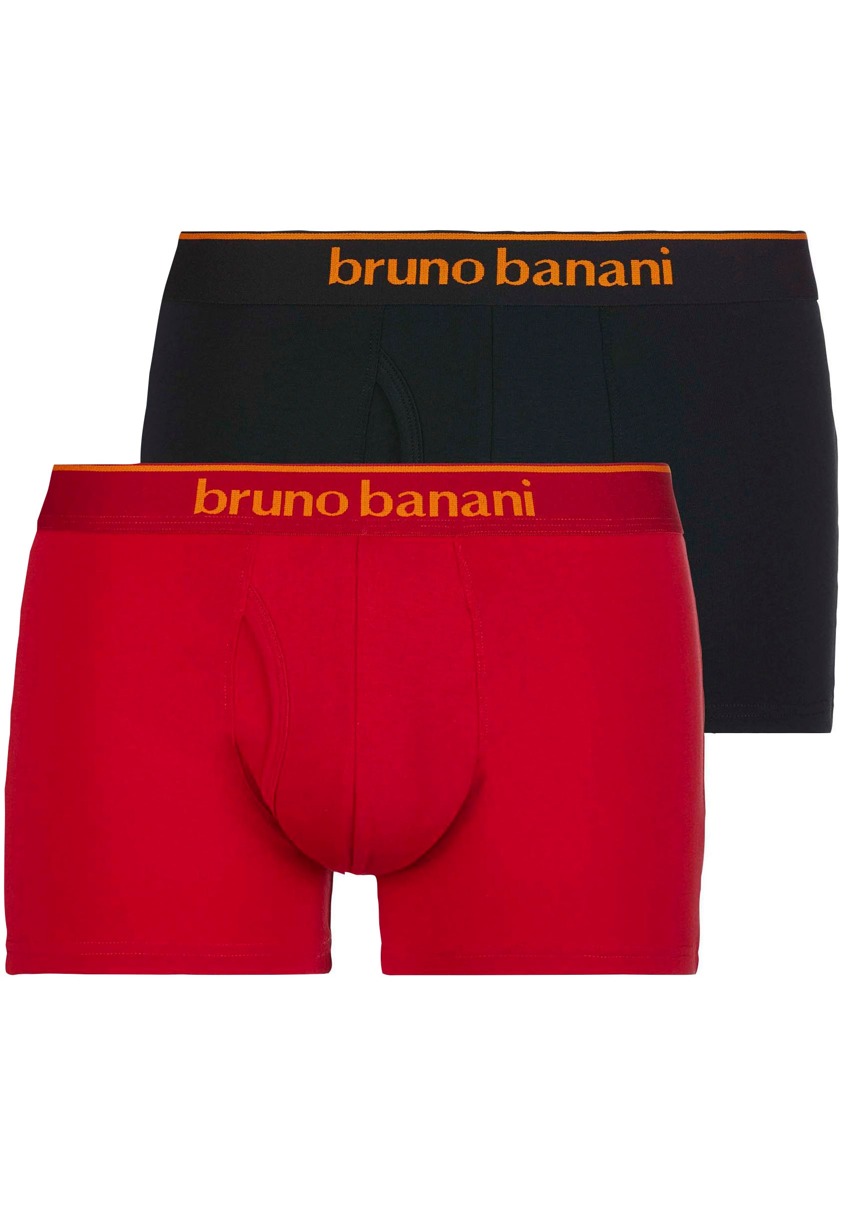 Bruno Banani Boxershorts »Short 2Pack Quick Access«, (Packung, 2er-Pack), Kontrastfarbene Details von Bruno Banani