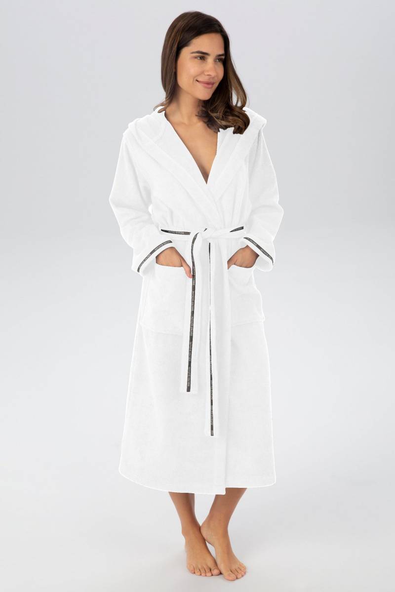 Bruno Banani Damenbademantel »Danny, ideal für Sauna & Spa, Hotelbademantel, Morgenmantel«, (1 St.), mit Logostreifen, aus 100% Baumwolle, XS-3XL von Bruno Banani