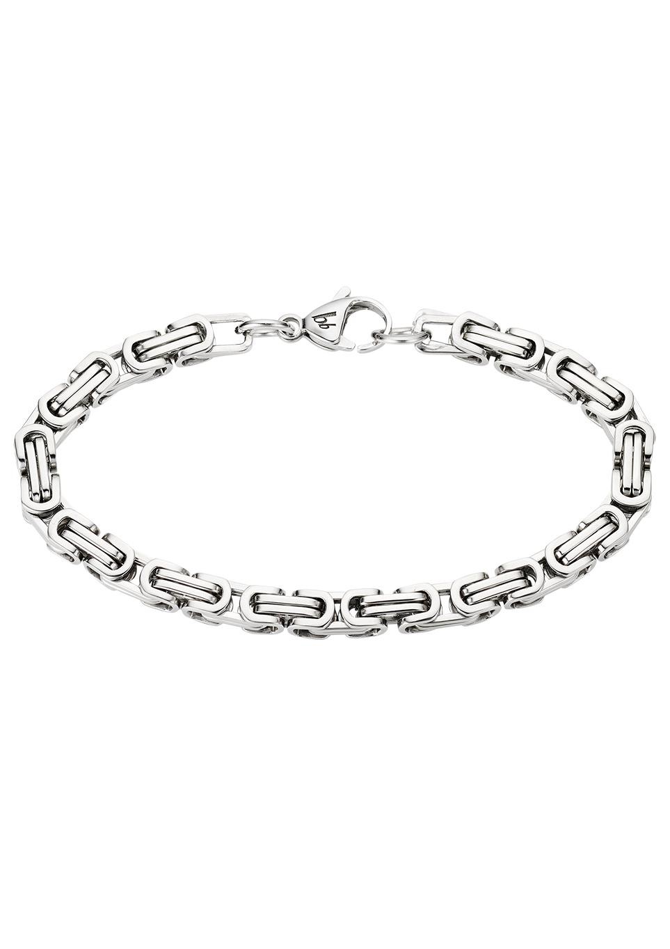 Bruno Banani Edelstahlarmband »Schmuck Geschenk Armkette Königskette 4-Kant-Optik Silberfarben« Bruno Banani Edelstahlarmband »Schmuck Geschenk Armkette Königskette 4-Kant-Optik Silberfarben« von Bruno Banani
