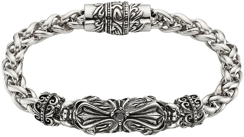 Bruno Banani Edelstahlarmband »Schmuck Geschenk Armband Drachen Kreuz Ornament, B4112B/20/00/20«, mit Glasstein Bruno Banani Edelstahlarmband »Schmuck Geschenk Armband Drachen Kreuz Ornament, B4112B/20/00/20«, mit Glasstein von Bruno Banani