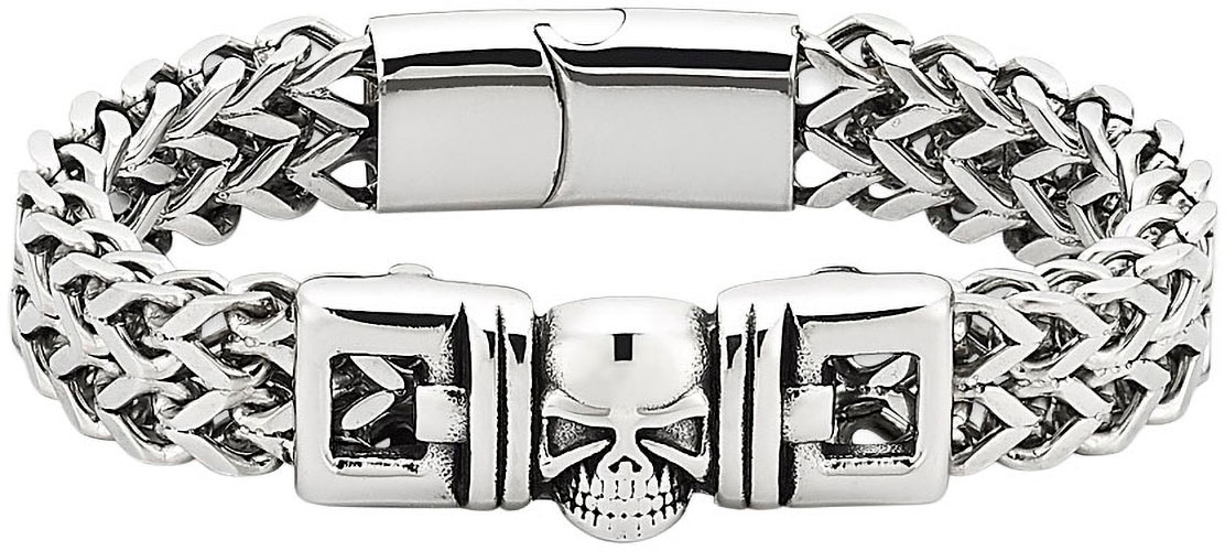 Bruno Banani Edelstahlarmband »Schmuck Geschenk Armschmuck Edelstahl mit Totenkopf-Motiv« Bruno Banani Edelstahlarmband »Schmuck Geschenk Armschmuck Edelstahl mit Totenkopf-Motiv« von Bruno Banani