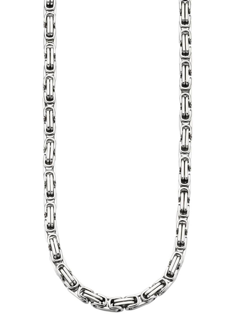Bruno Banani Edelstahlkette »Schmuck Geschenk Halskette Königskette 4-Kant-Optik Silberfarben« von Bruno Banani