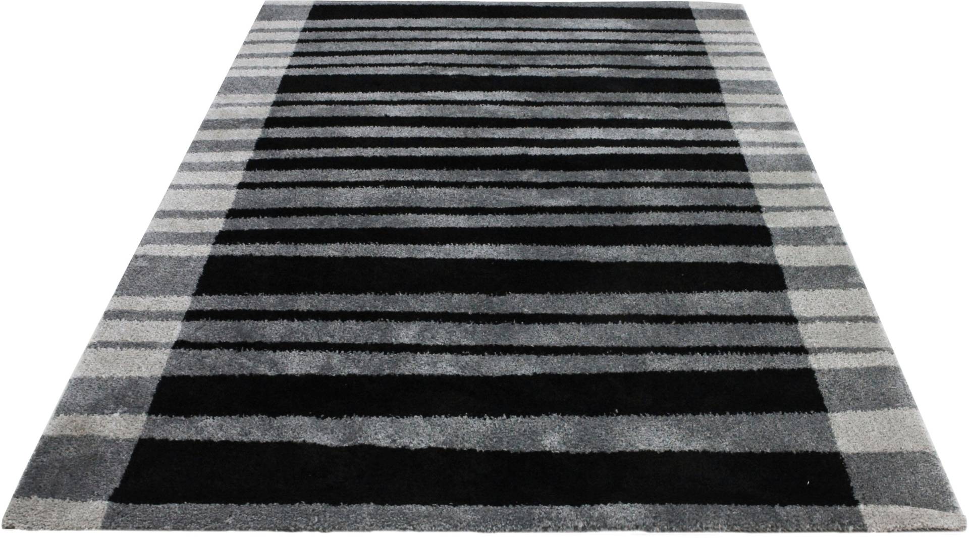 Bruno Banani Hochflor-Teppich »Cameo-Bordüre«, rechteckig, 27 mm Höhe, gestreiftes Muster mit Bordüre, angenehme Haptik, Streifen Bruno Banani Hochflor-Teppich »Cameo-Bordüre«, rechteckig, 27 mm Höhe, gestreiftes Muster mit Bordüre, angenehme Haptik, Streifen von Bruno Banani