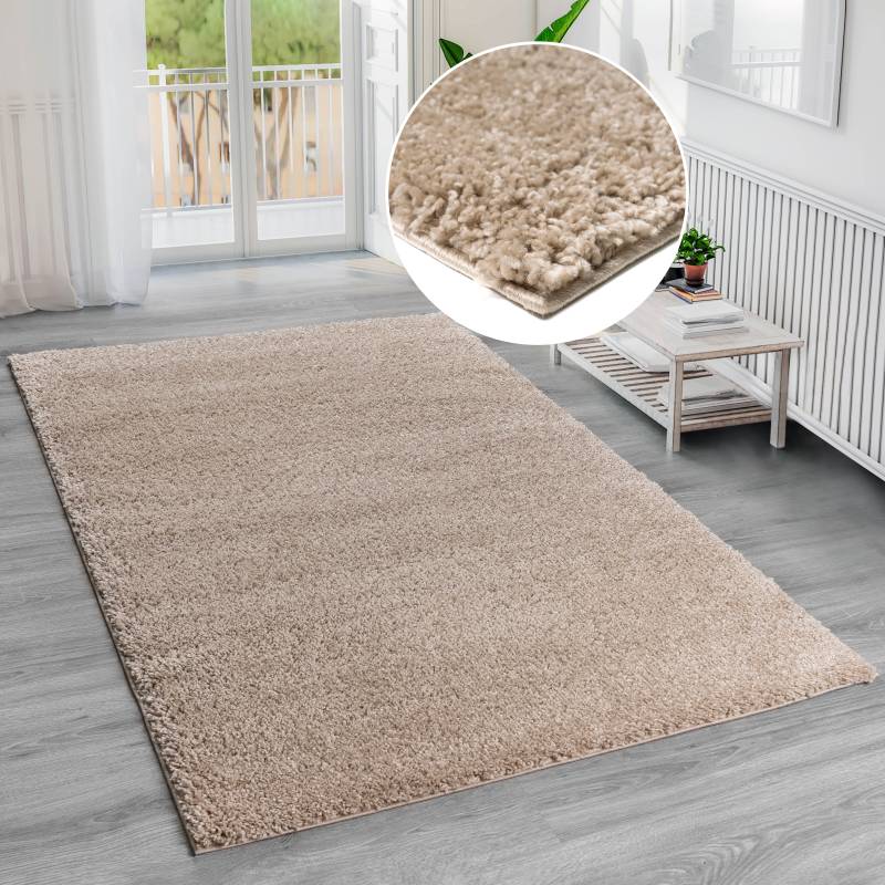 Bruno Banani Hochflor-Teppich »Shaggy Soft«, rechteckig, 30 mm Höhe, gewebt, Uni Farben, besonders weich und kuschelig von Bruno Banani