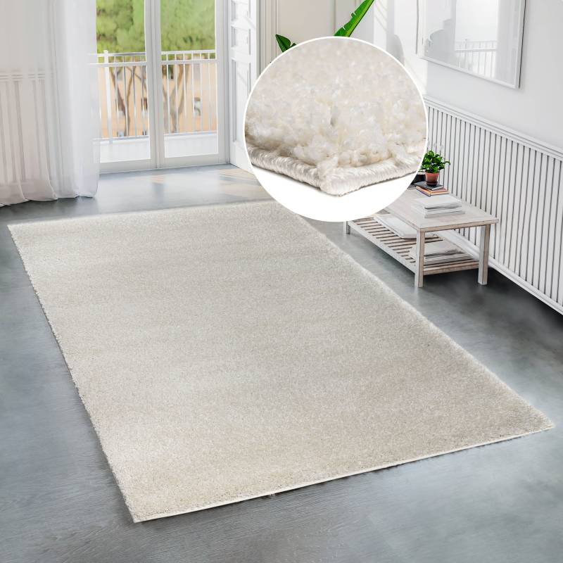 Bruno Banani Hochflor-Teppich »Shaggy Soft«, rechteckig, 30 mm Höhe, gewebt, Uni Farben, besonders weich und kuschelig von Bruno Banani