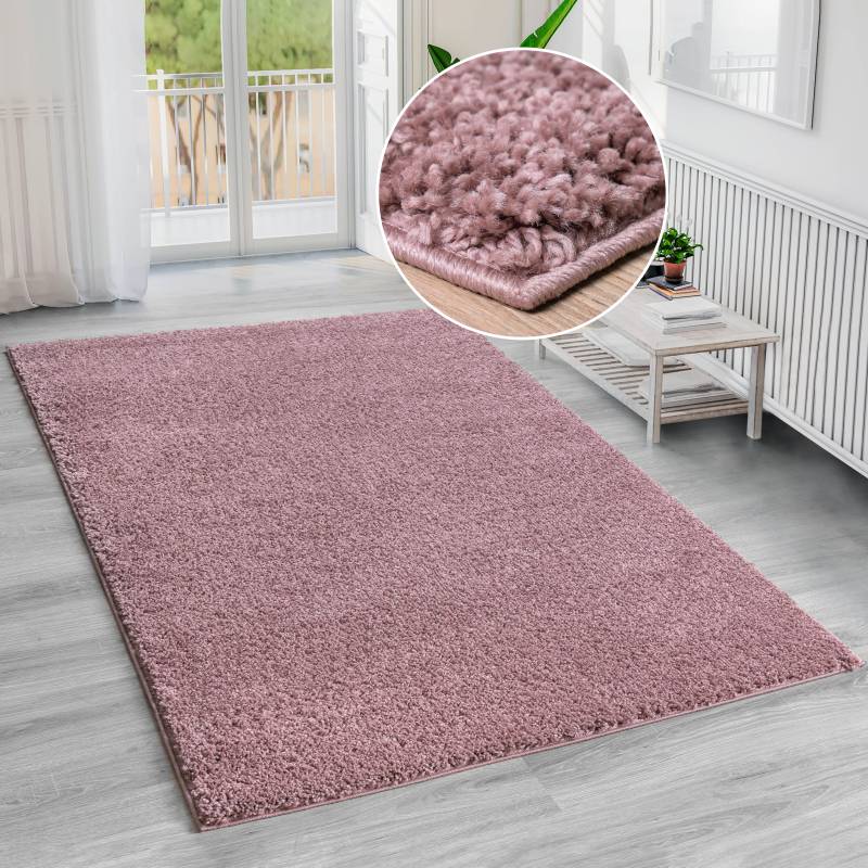 Bruno Banani Hochflor-Teppich »Shaggy Soft«, rechteckig, 30 mm Höhe, gewebt, Uni Farben, besonders weich und kuschelig von Bruno Banani