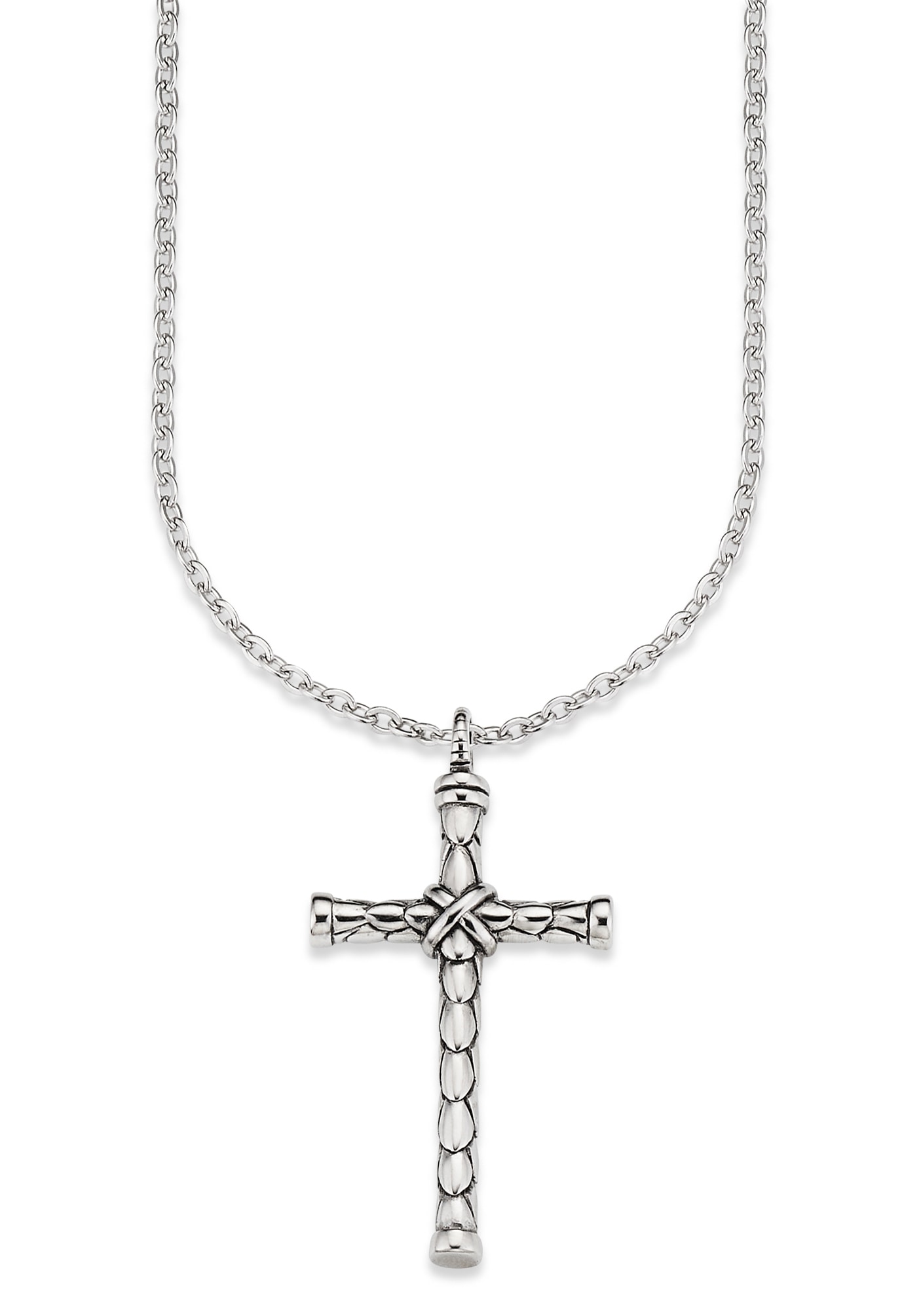 Bruno Banani Kette mit Anhänger »Schmuck Geschenk Halskette Kreuz Ankerkette Silberfarben« von Bruno Banani